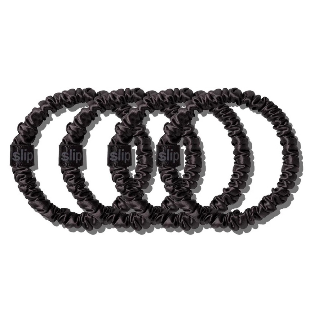 NWT 8 Slip skinny pure silk scrunchies Black & Blonde - Picture 6 of 13